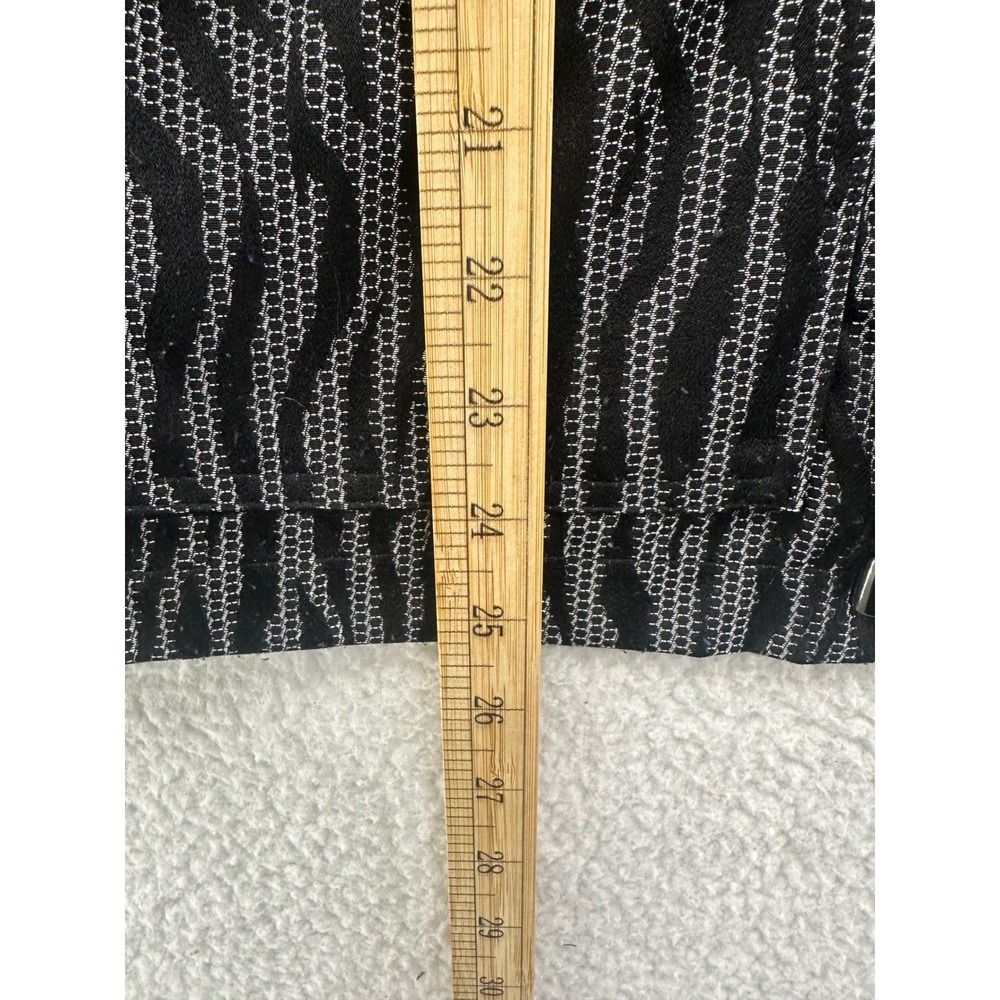 Ruby Rd Black White Abstract Print Drawstring Wai… - image 8